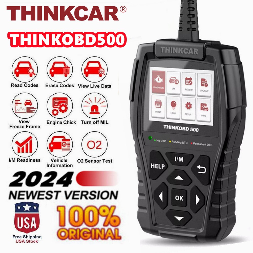 THINKOBD500 OBD2 Scanner Code Reader Check Engine Fault Car Diagnostic Tool US
