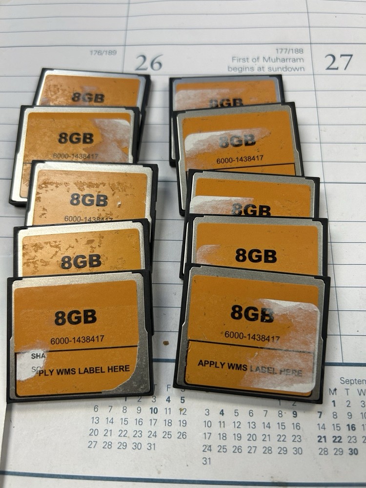 WMS 8 GB CF CARDS 10 EACH