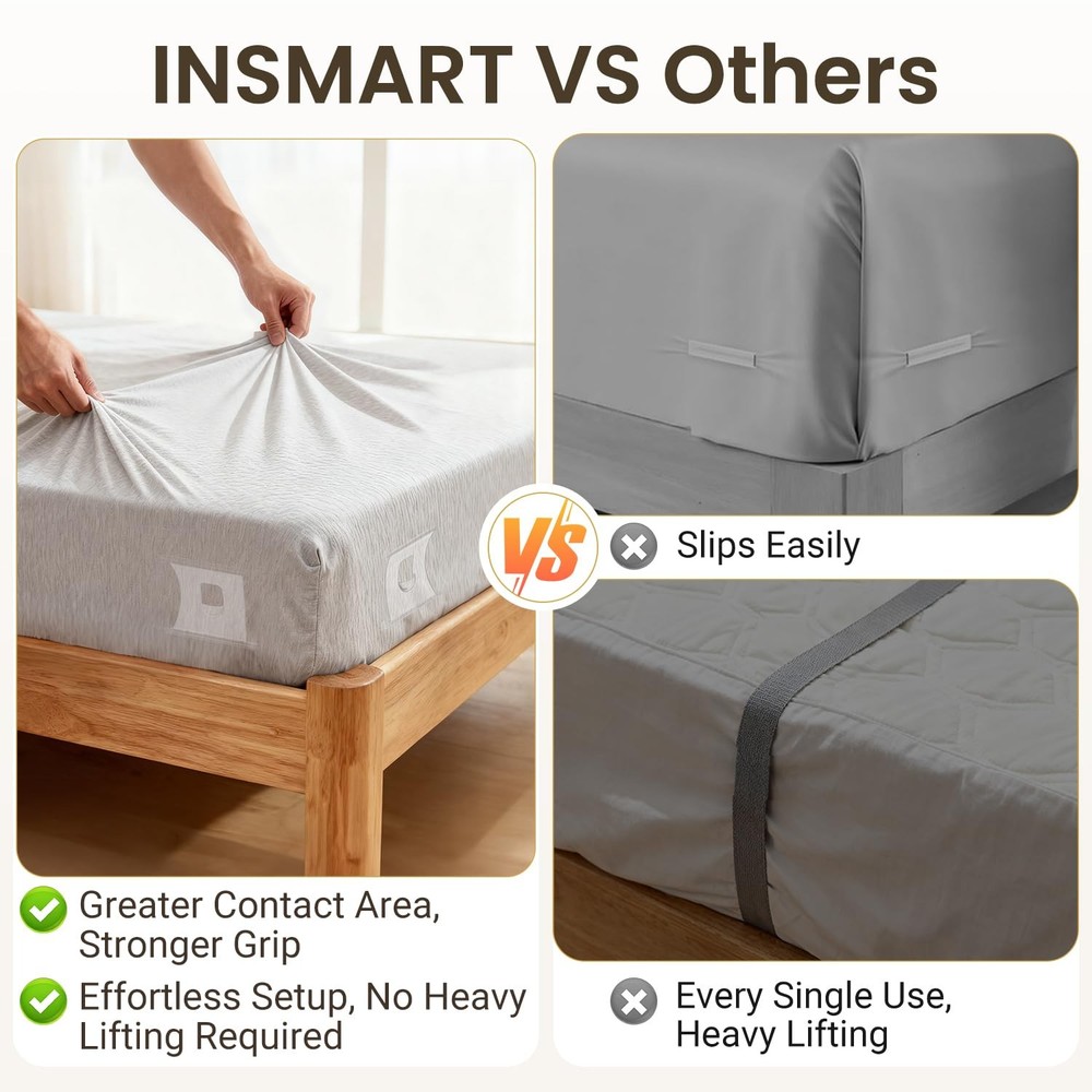 Sheet Holders - Bed Sheet Holder for Corners & Sides, Strong Elastic Sheet St...