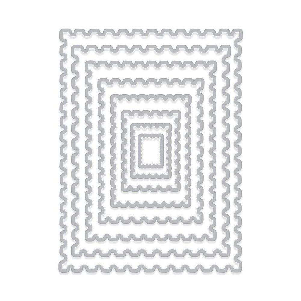 DI345 Fancy Dies, Nesting Postage Stamps Infinity