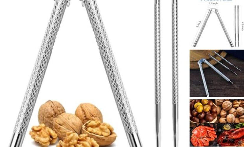 3 Pcs Nutcracker Stainless Steel Nut Cracker Set including 1 Nut Cracker and
