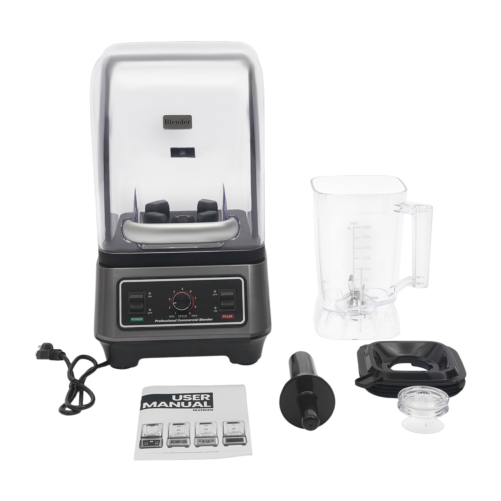 Multifunctional Blending Machine, Blender with Thick Shield, Commercial Blender