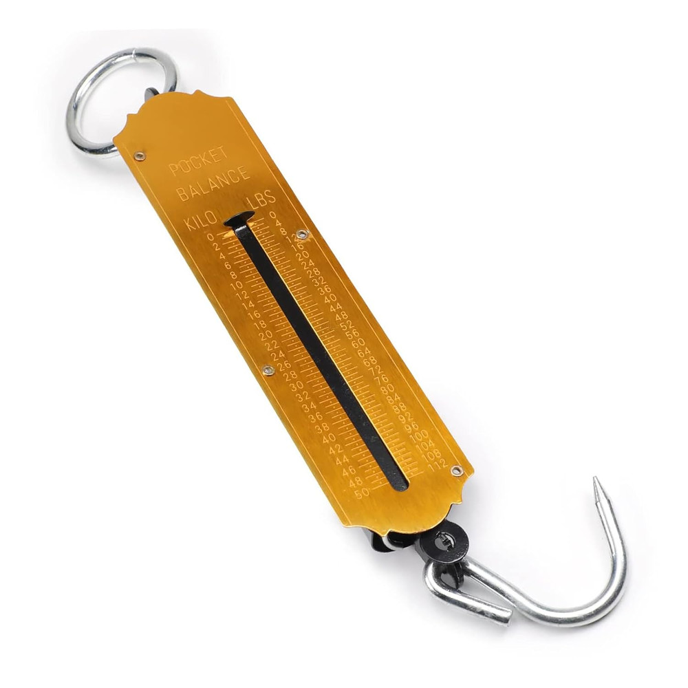 Utoolmart Spring Balance Hanging Hook Handheld Metal Weighing Force Scale Kilo &