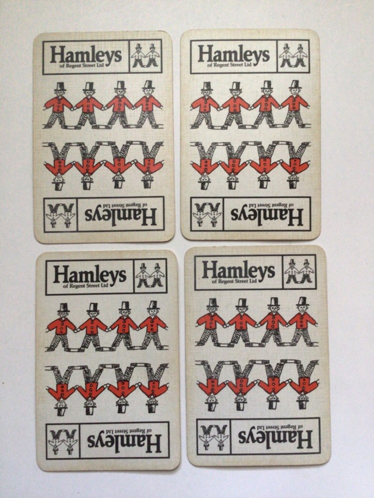 (4) Vintage “Hamley’s Toy Store” Playing Cards,Waddington’s