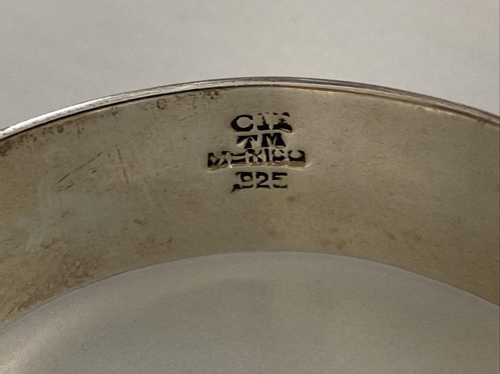 Vintage Mexico Open Bangle Signed CII TM