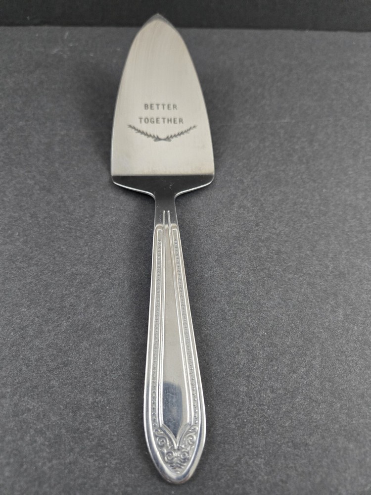Better Together Printed on Cake Server Pie 9.25" Wedding Anniversary Celebration