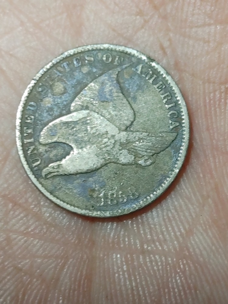 1858 S/L Flying Eagle One Cent Penny
