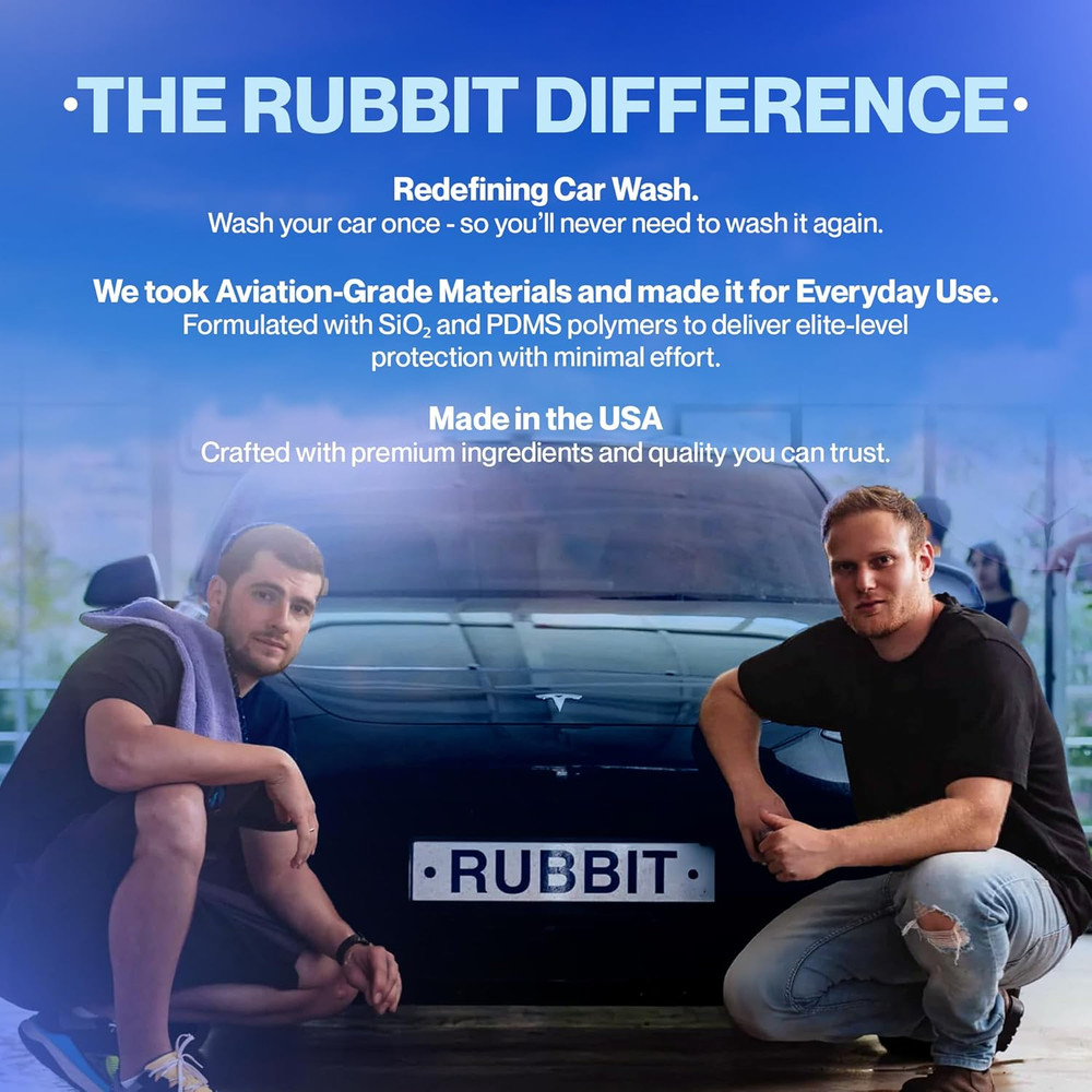 Bunny Buffer Bundle, Waterless Sio2 Ceramic Car Wash & Protect Kit with Auto Bod