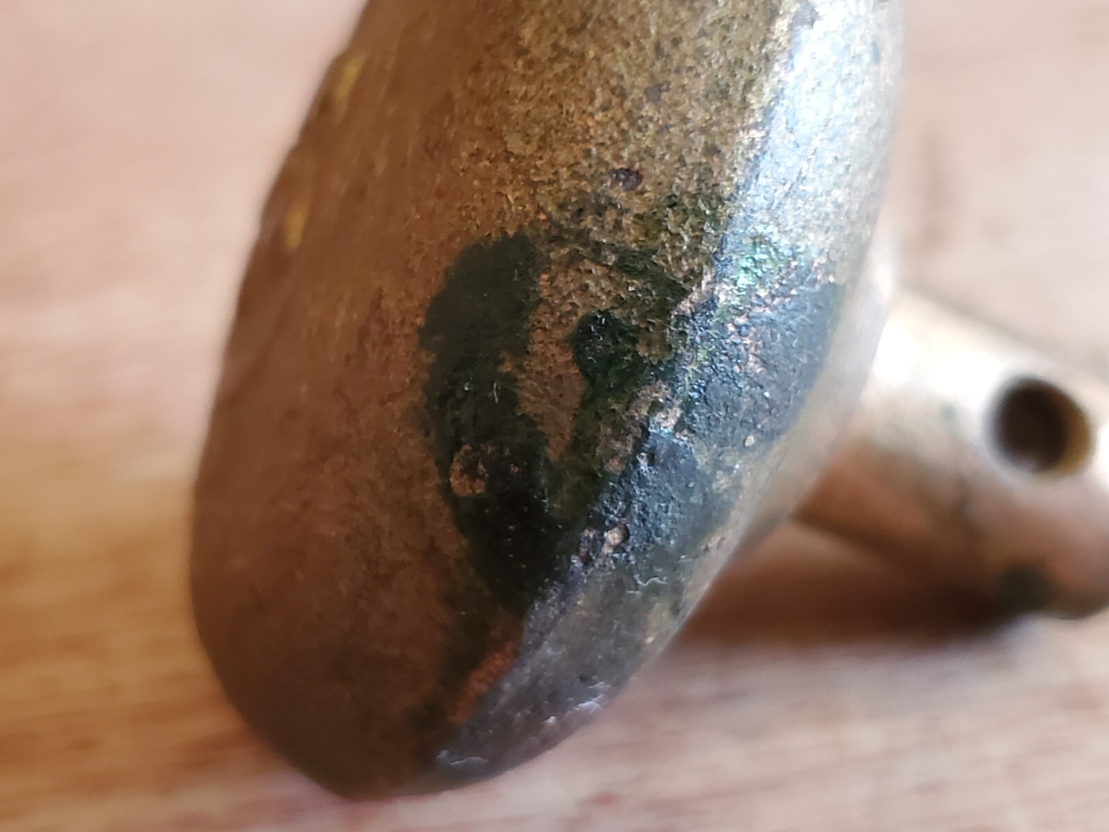 Doorknob Ornate Flower Floral Design Brass Tone Metal Vtg Antique Replacement