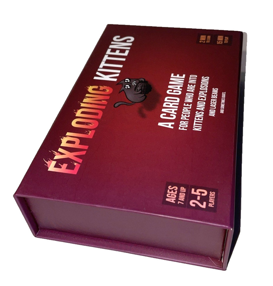 Exploding Kittens Card Game Complete Box with Instructions Does not make Noise *