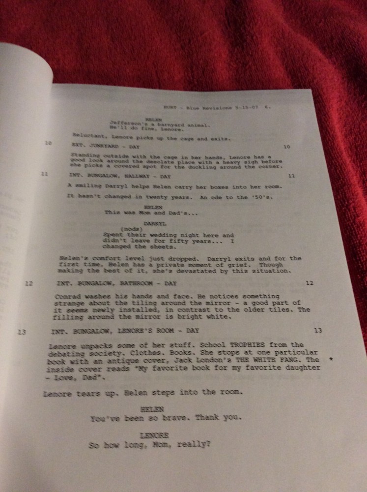 ORIGINAL SCRIPT HURT MELORA WALTERS WILLIAM MAPOTHER JOHANNA BRADDY