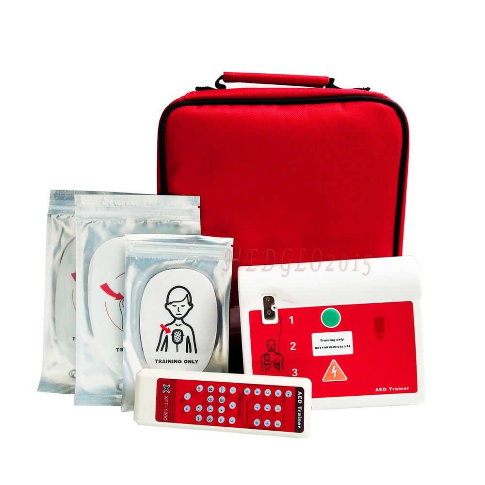 2 Sets AED Trainer First Aid Training Defirillator Simulator CPR AED Training