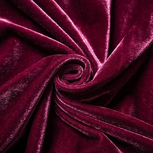 Velvet Throw Pillow Cover Soft Decorative Luxurious Solid Square Amaranth