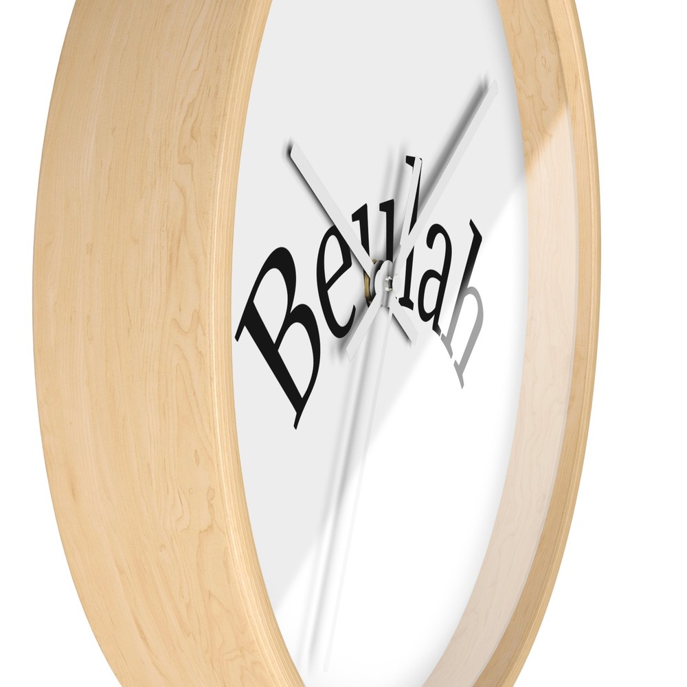 Bellah Name Script Wall Clock | Personalized Monogram Clock