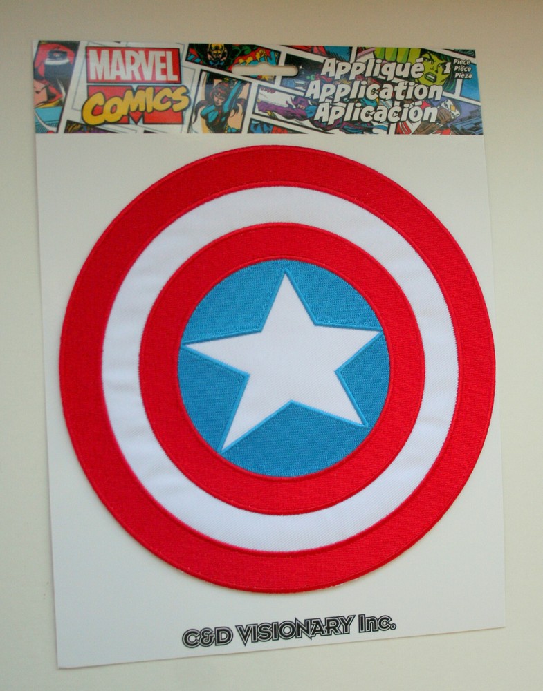 Official Marvel Comics Captain America's Shield Lg 7.5" Cloth Jacket Patch New