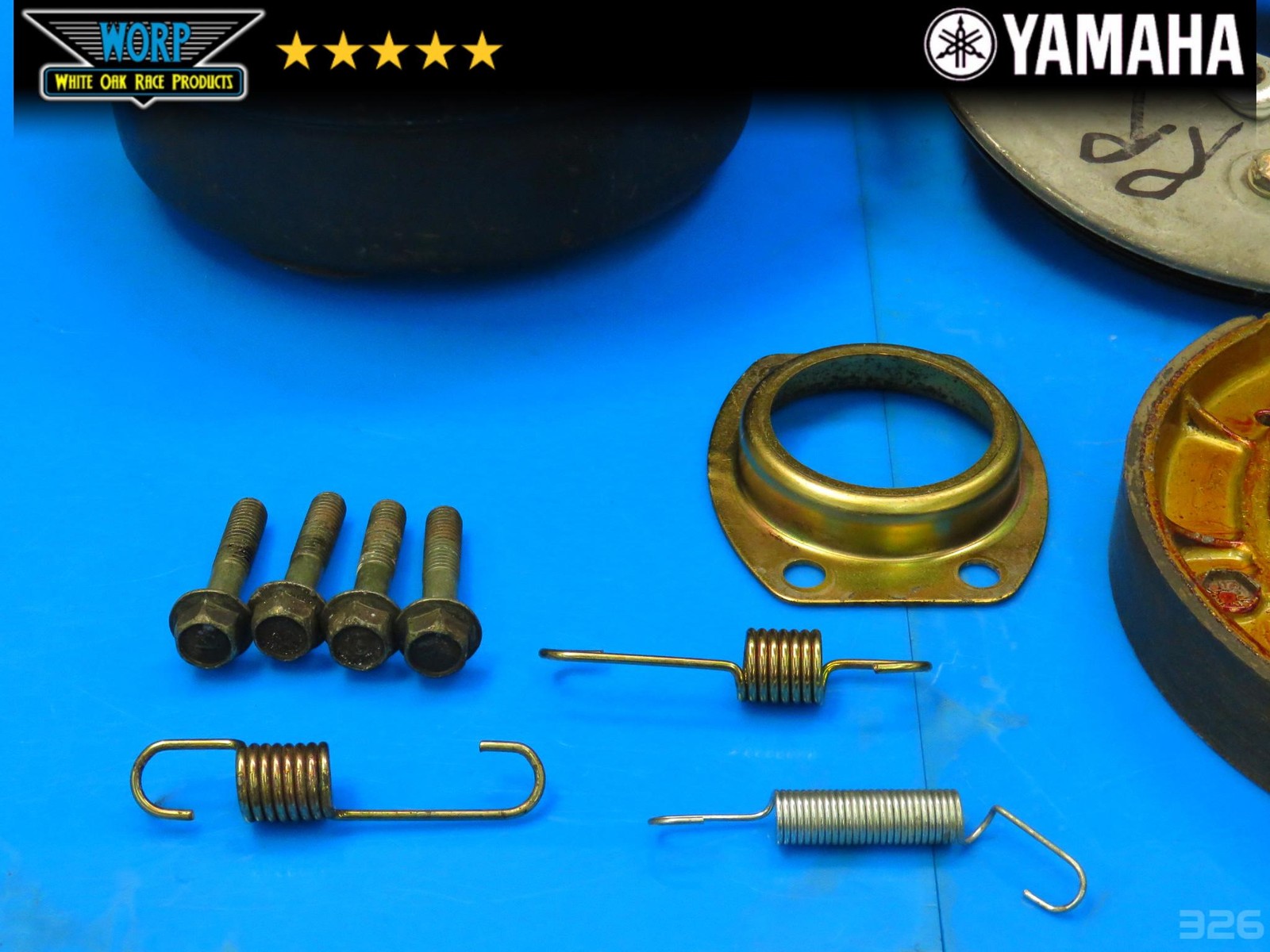 2002 YAMAHA BEAR TRACKER 250 REAR / BACK DRUM BRAKE PLATES SHOES ~ FOR PARTS