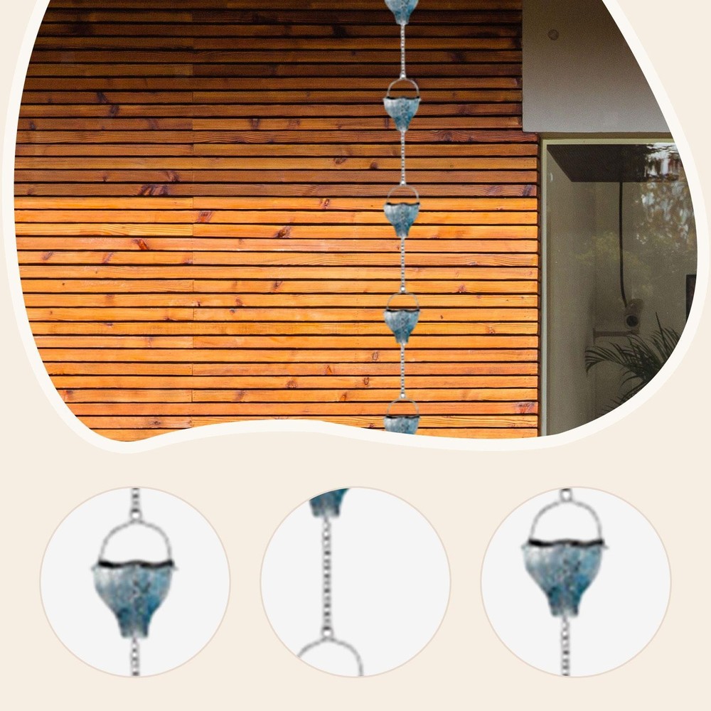 Rain Chain 113" Length Home Decor