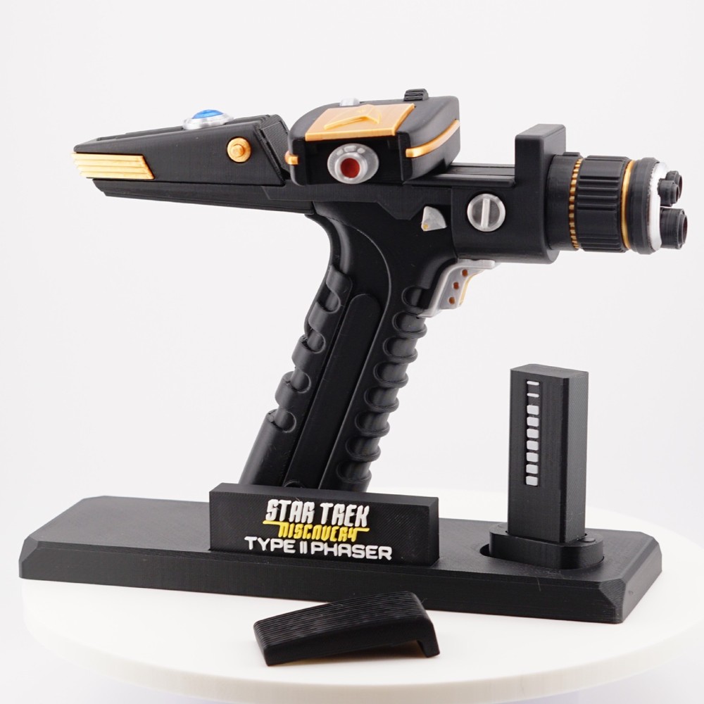 Star Trek Discovery Type 2 - Black - Phaser 3D Printed Prop w/ Moving Trigger