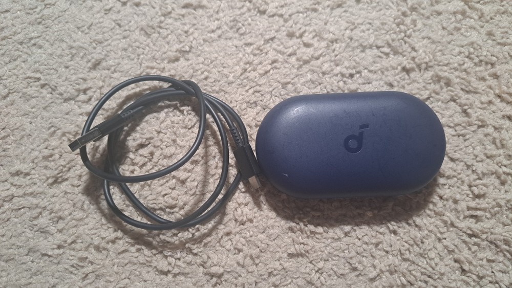 Anker Soundcore V20i Open-Ear Wireless Earbuds Blue Right Ear Only With Charger