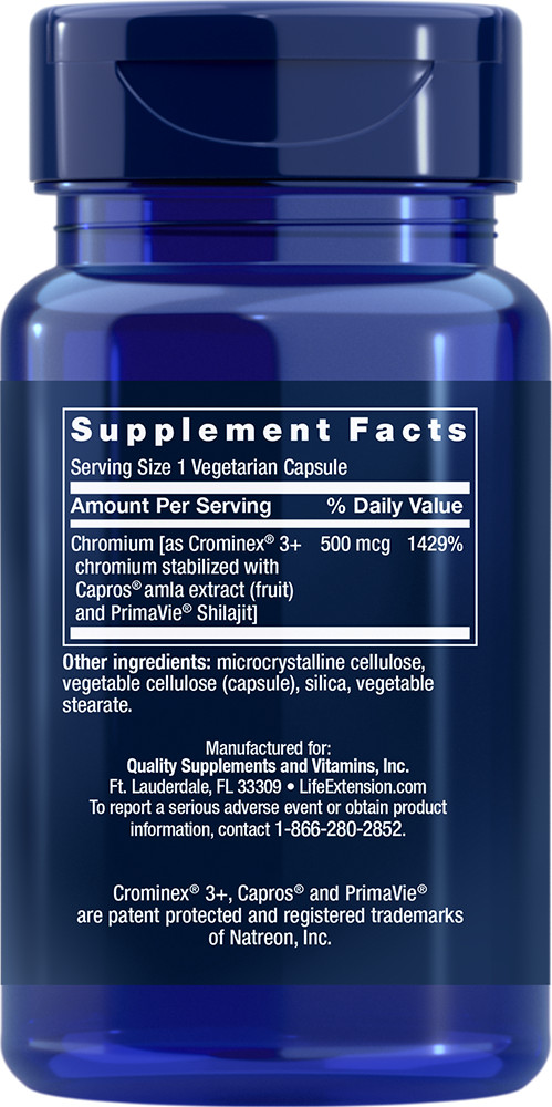 Life Extension Optimized Chromium with Crominex 3+ (2 PACK)
