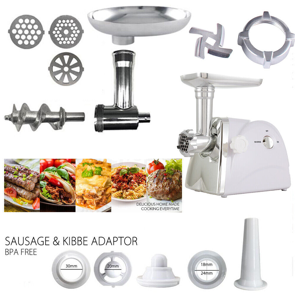 Multi-function 3000W Electric Meat Grinder Sausage Maker Mincer Stuffer White
