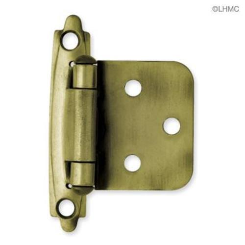(12 Pack) Pair Variable Overlay Self Closing Antique Bronze Hinges
