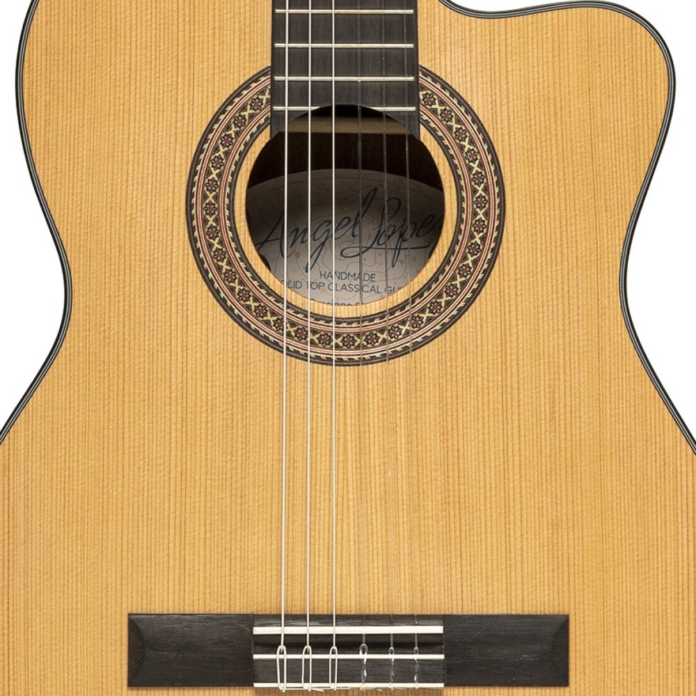 Angel Lopez GRACIANO CM-CE Solid Cedar Top Cutaway Electric Classical Guitar