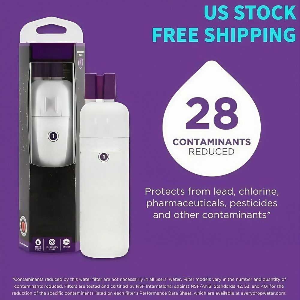 2 PACK Replacement ΕDR1RXD1 Refrigerator ICE Wate Filter 1 Replacement NEW US