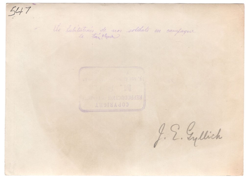 WWI French Soldiers Habitation or Camp on Campaign 5x7 Original M. Rol Photo