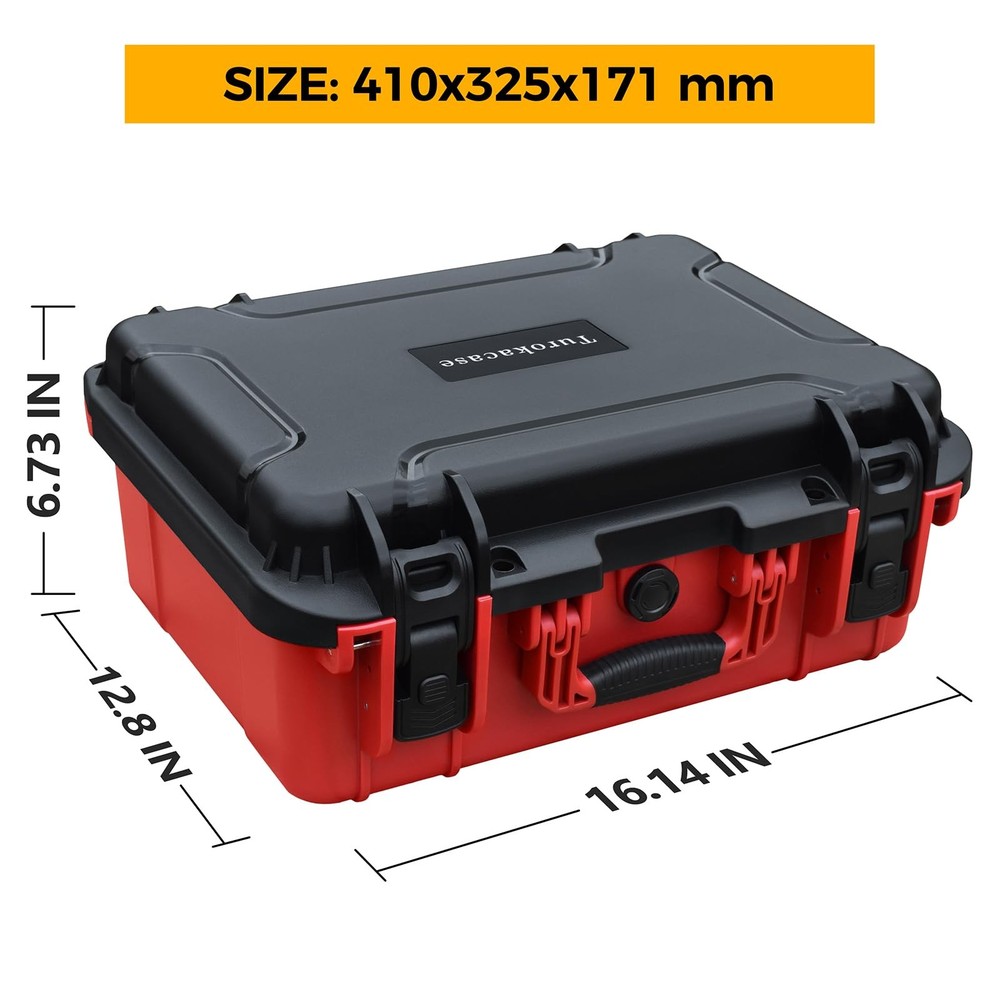Case for Milwaukee Battery - Extra Large Hard Storage Box with Adjustable Div...