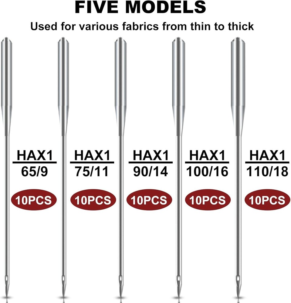 Sewing Machine Needles, Universal Needle, ONEHERE Compatible...