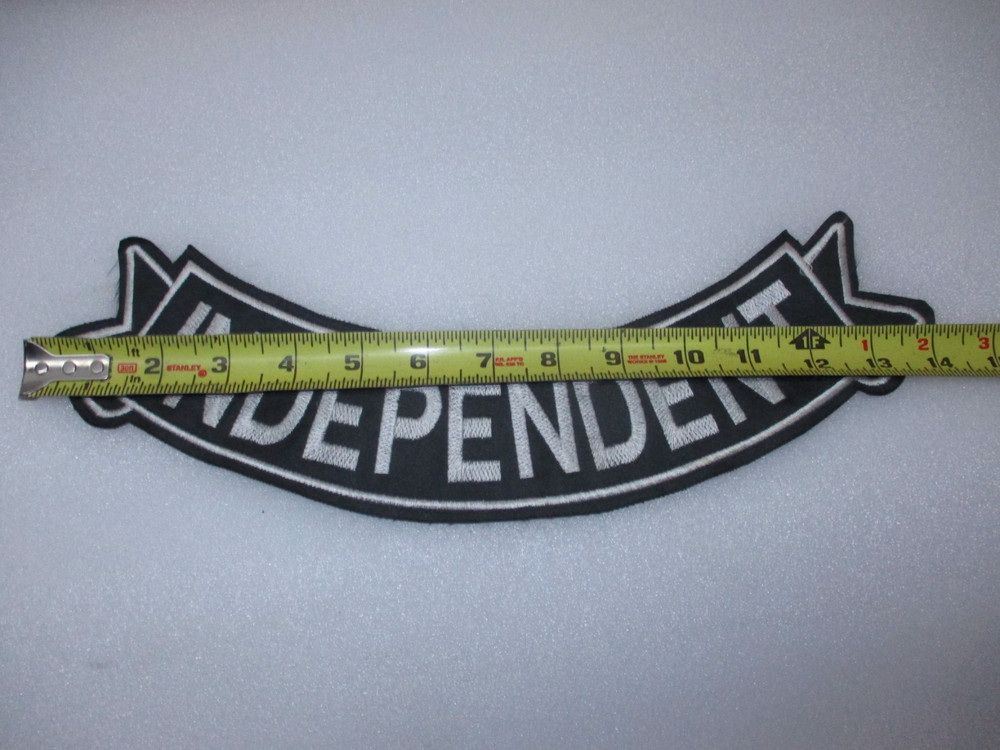 MOTORCYCLE BIKER BOTTOM ROCKER PATCH INDEPENDENT MC