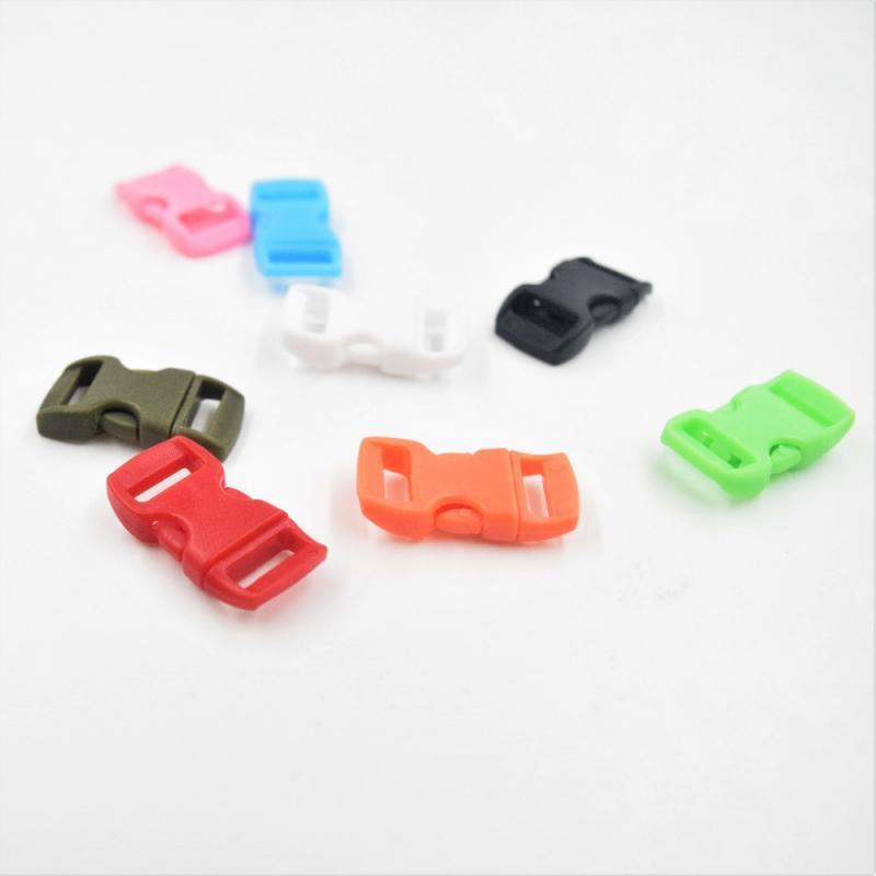 25pcs Side Release Plastic Buckles Clips For Webbing 10mm various colors