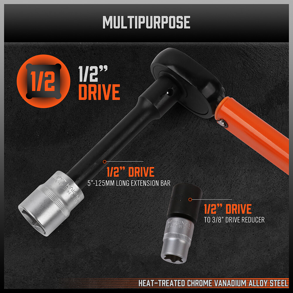 1/2" Torque Wrench Snap Socket Professional Drive Click Type Ratcheting