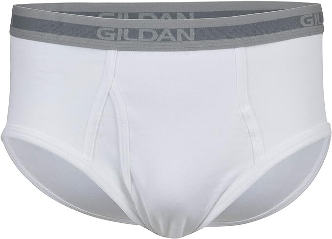 Gildan Men's Underwear Briefs, Multipack, White (6-Pack), Medium