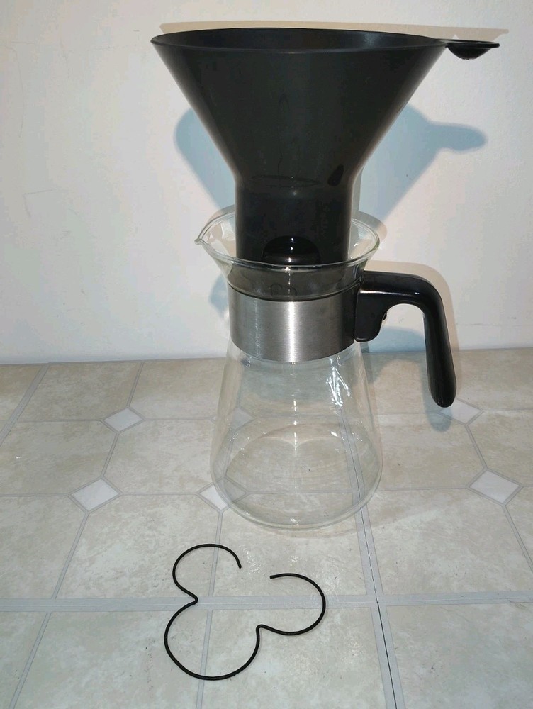 VTG Percolator PYREX 6 Cup Filter Drip Coffee Maker w/ Metal Heat Diffuser #9100