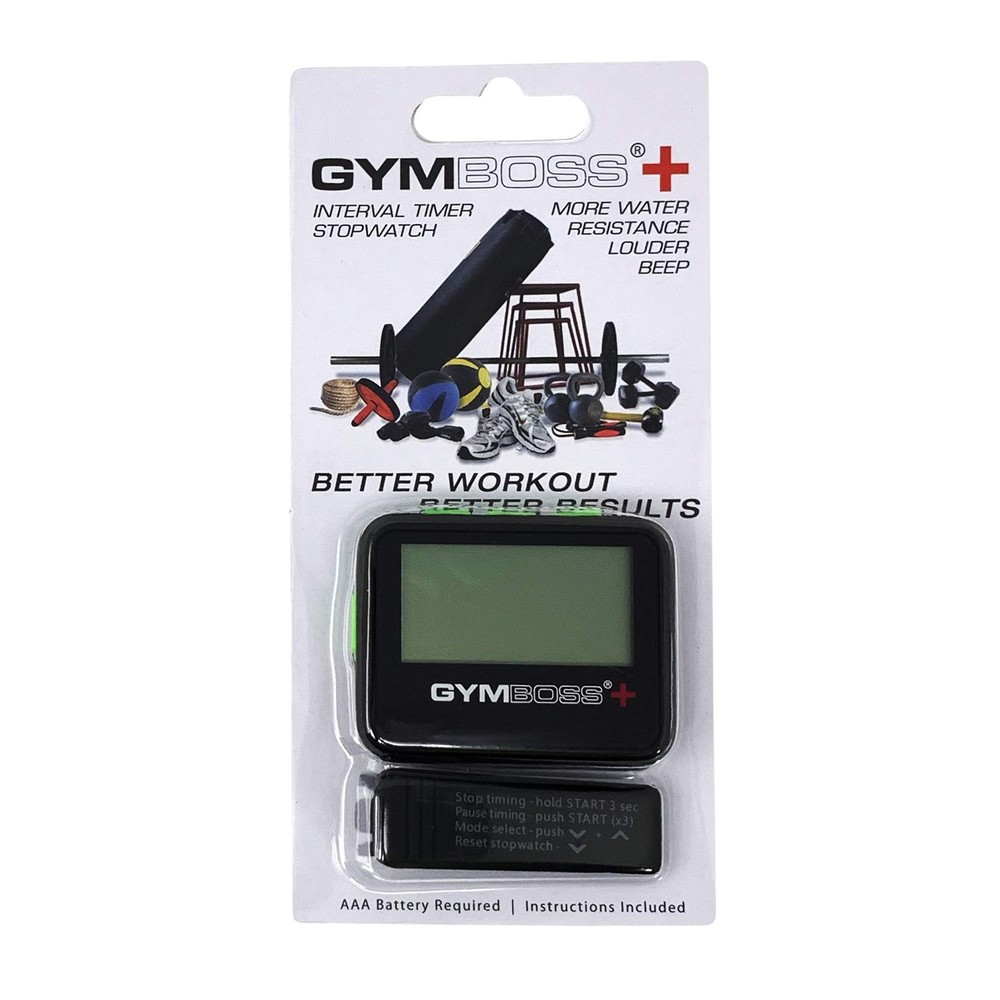Gymboss Plus Interval Timer and Stopwatch One-size, Black / Green