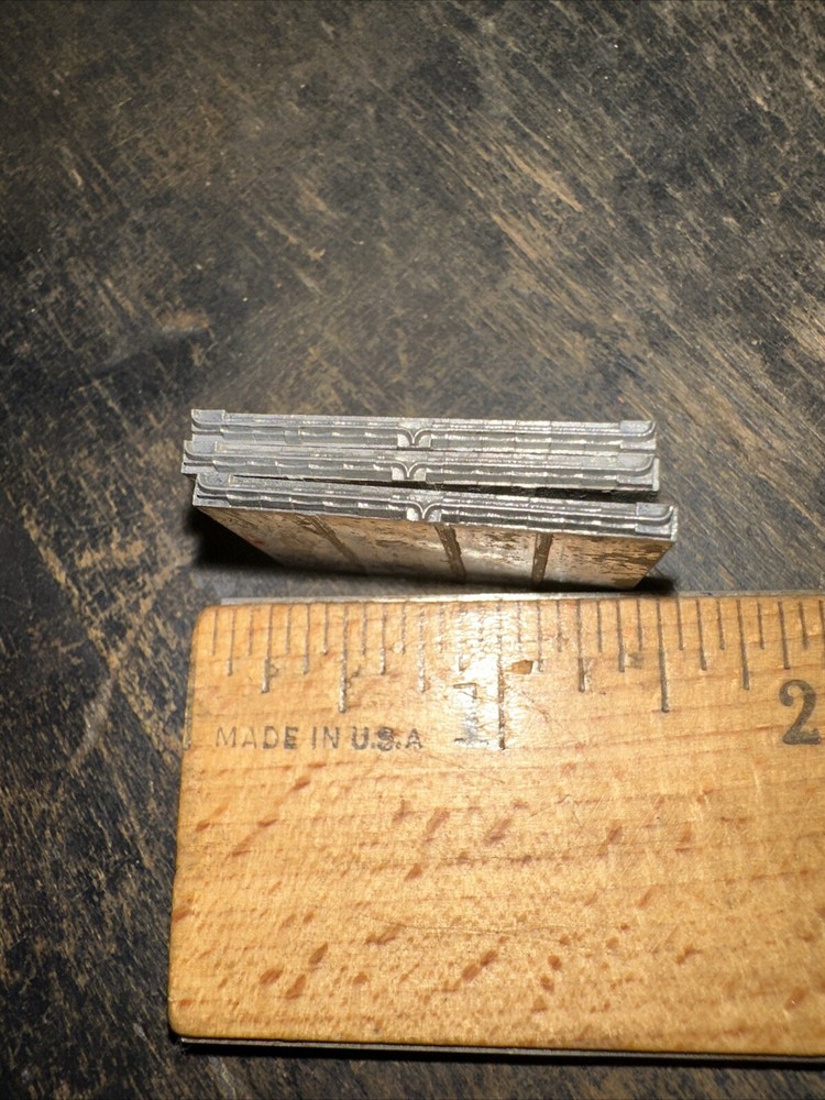 Printing Blocks “ 3 Decorative Ornamental Borders “ Thin Lead Blocks