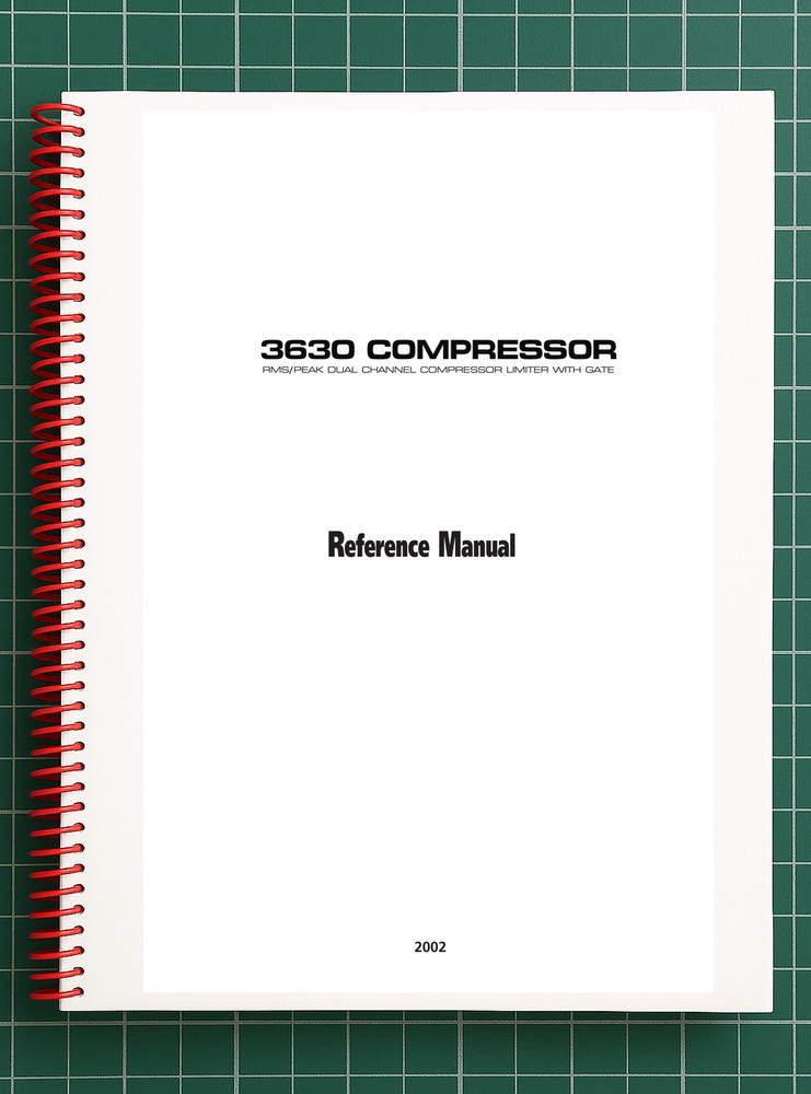 Alesis 3630 — Reference Manual User Guide Instructions — 20 Pages — USA Made