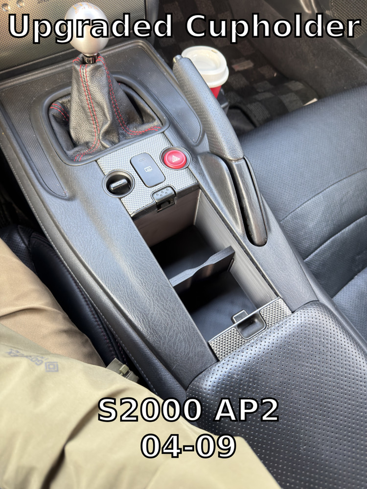 Upgraded Honda S2000 AP2 Modular Cup Holder Insert and Divider for Large Cups