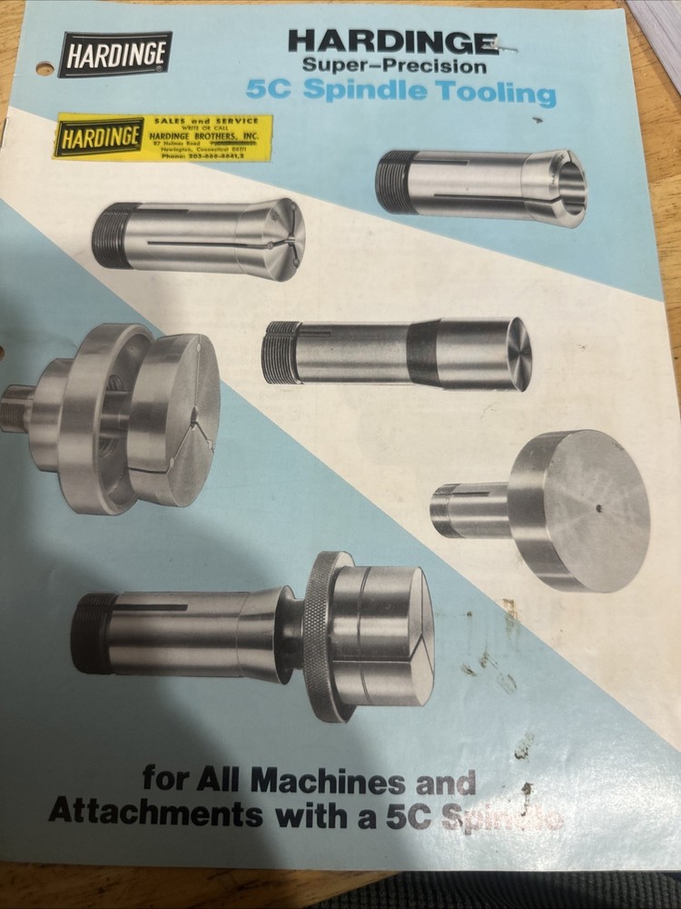 Hardinge Super Precision 5c Spindle Tooling Holder Catalog