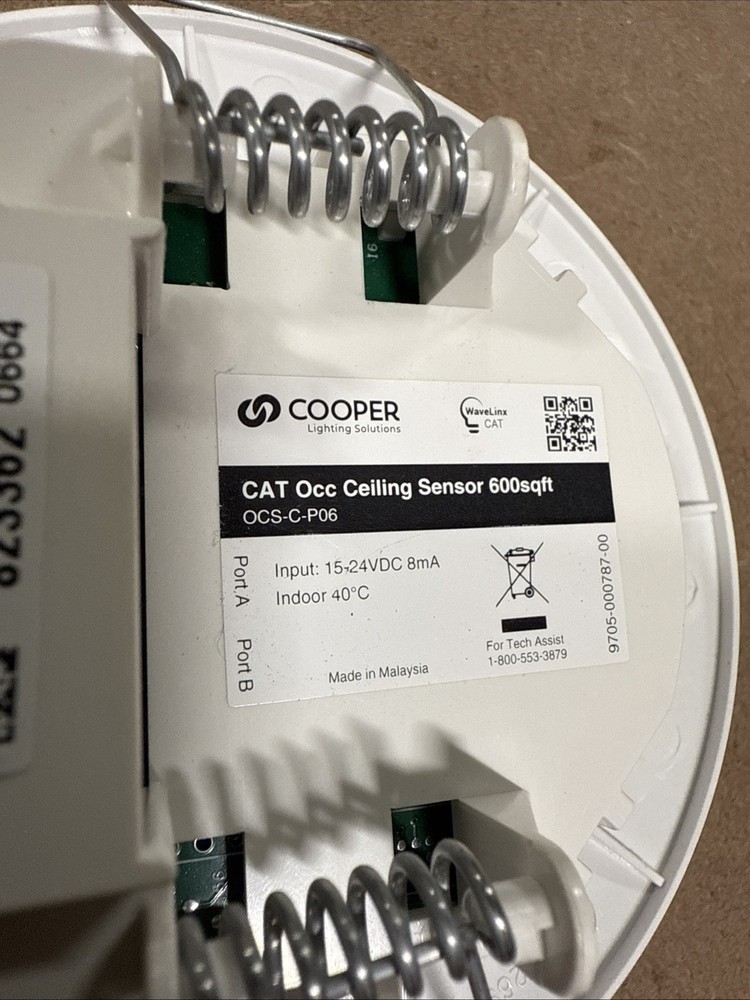 Cooper Occ Ceiling Sensor 600sqft OCS-C-P06