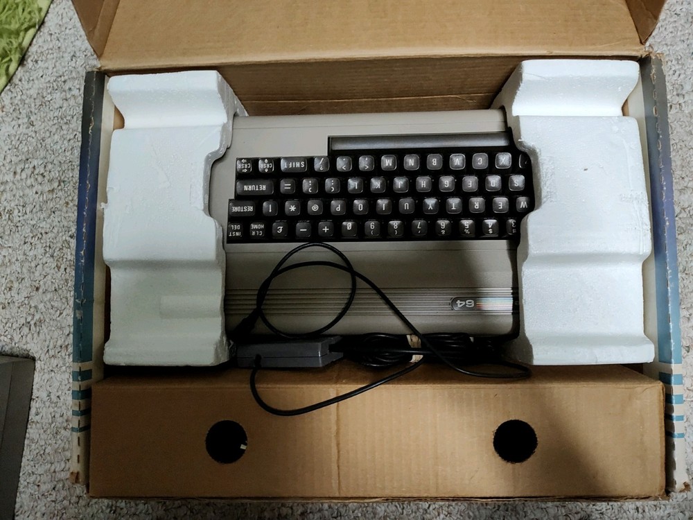 Commodore 64 With Floppy Disk Drive Attachment And Box Included