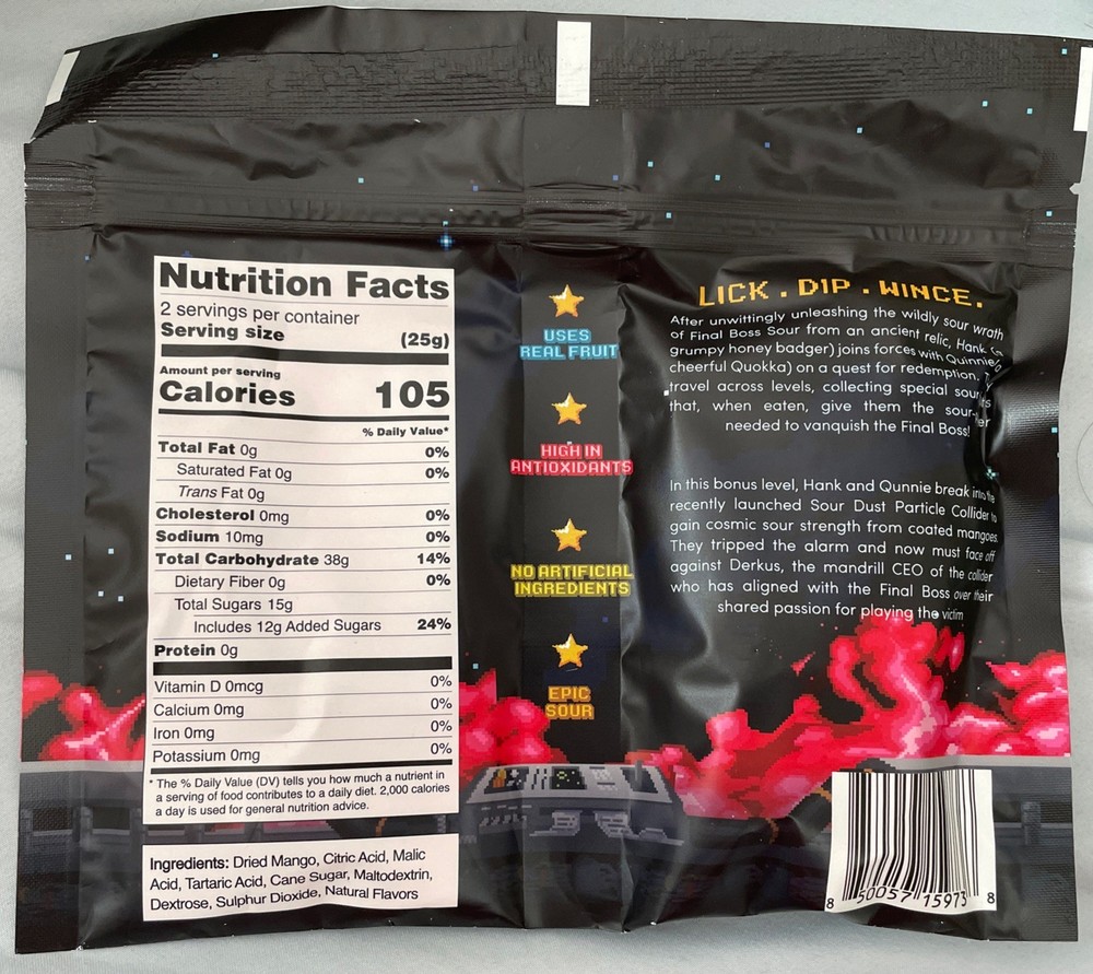 Final Boss Sour Level 3 Mango Dippers (Cherry) 3.52 oz