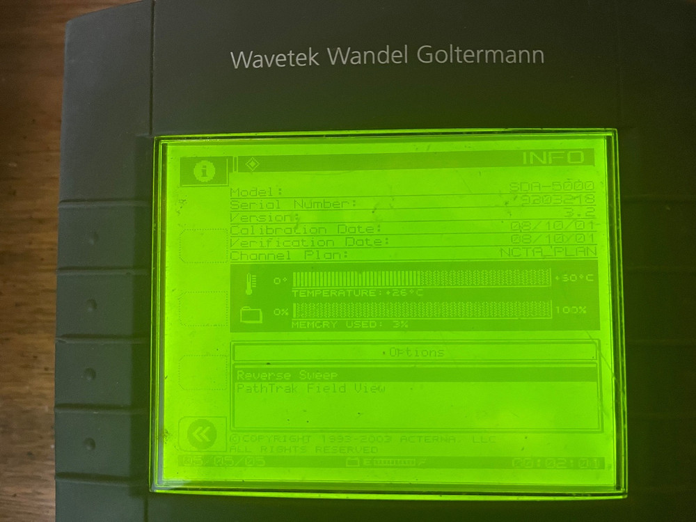 JDSU SDA5000 SDA-5000 Reverse Sweep PathTrak Fieldview QAM Analyzer