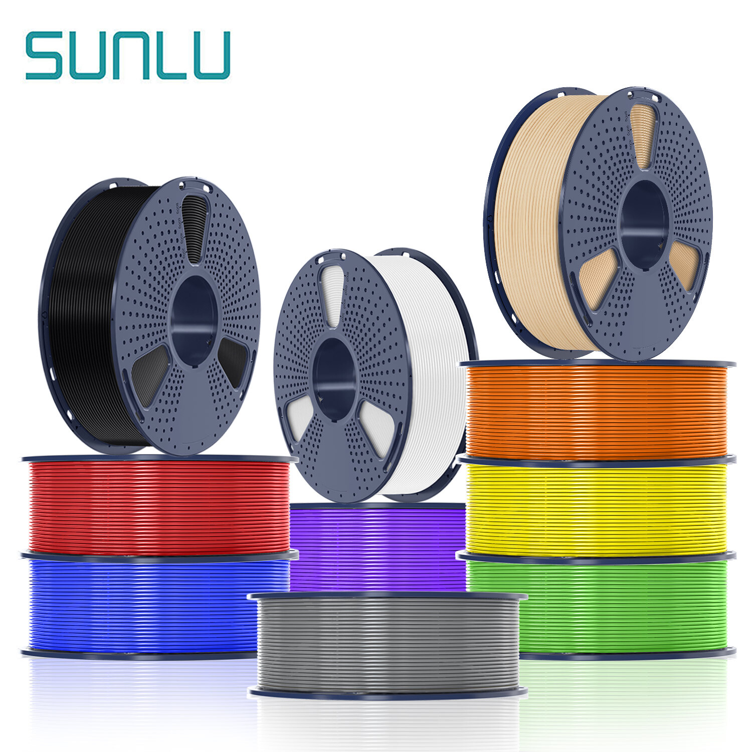 【Buy 5 Pay 3】SUNLU PLA PLA+ PETG SILK ABS ASA TPU 3D Printer Filament 1.75mm 1KG