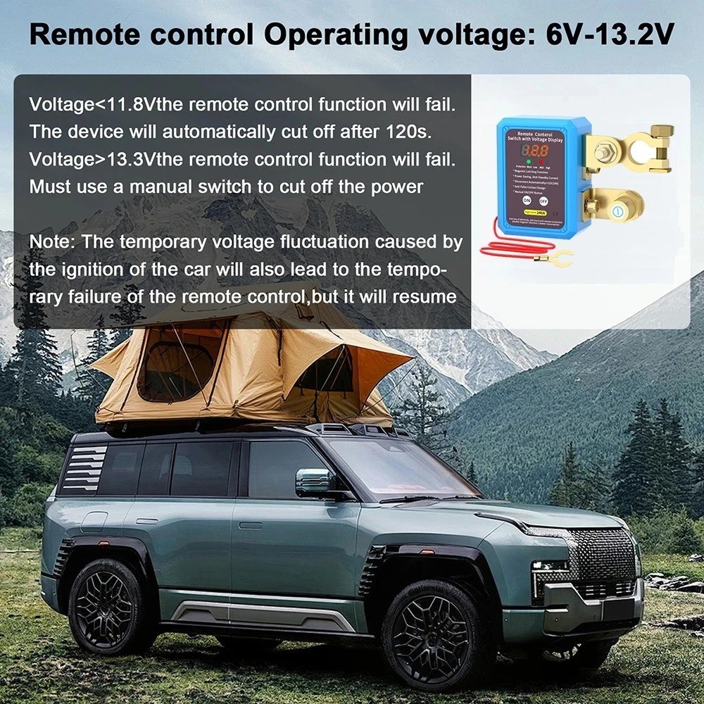 Car Battery Switch Disconnect Power Kill Master Isolator Cut Off Remote Control