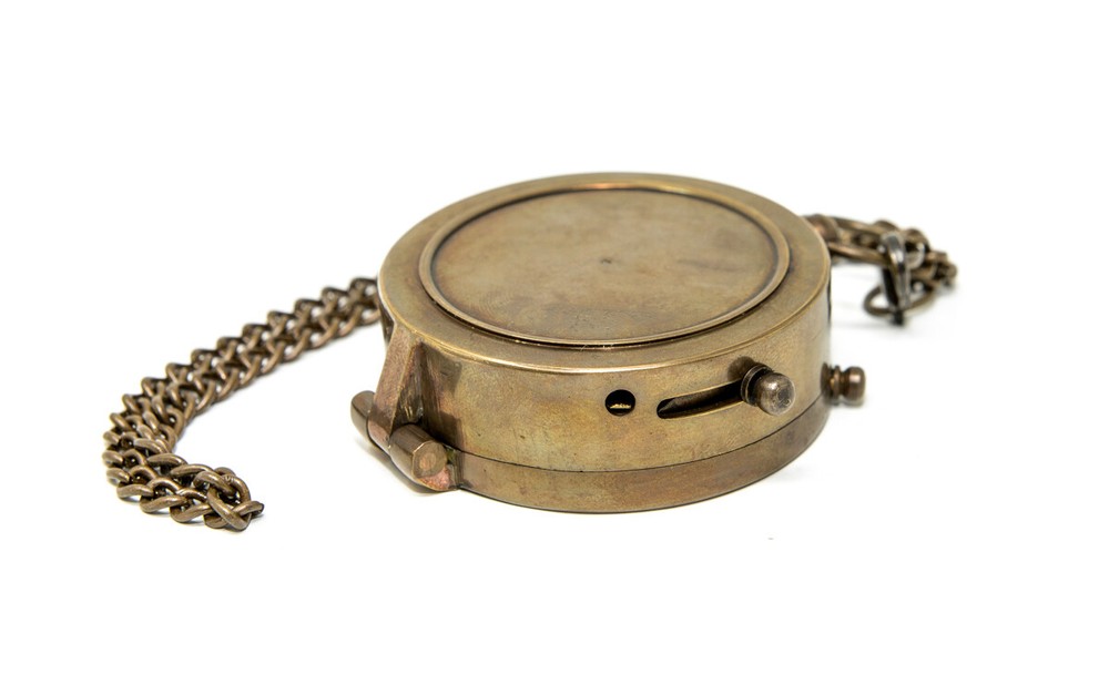 Solid Brass Magnetic Compass Antique Nautical Vintage Quote Engraved with Script