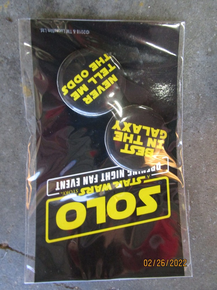 Star Wars 2018 SOLO Buttons