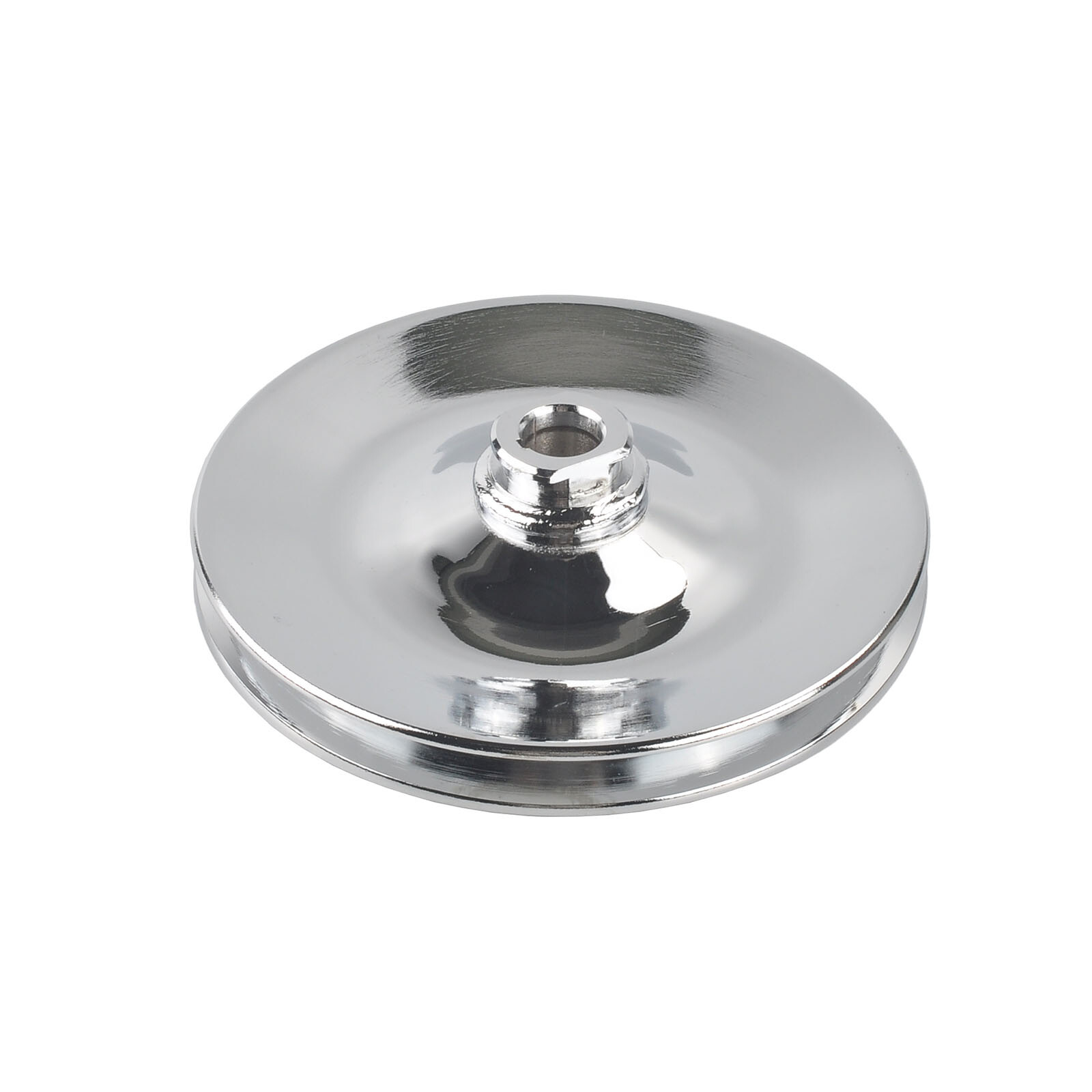 Chrome Saginaw Power Steering Pump w/ Bracket & Pulley Kit For SBC Chevy 350 305